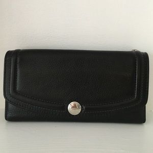 Coach black billfold wallet with 12 CC slots