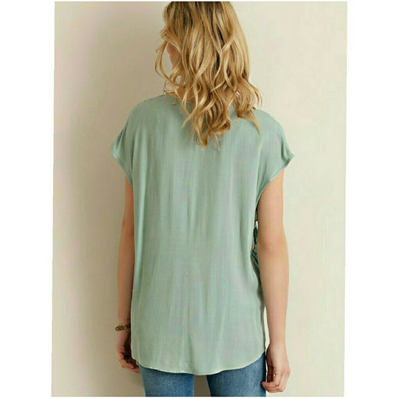 NEW CHIC SAGE TOP❗️CLOSET CLOSING ❗️ - Picture 3 of 4