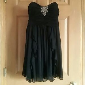 Black dress w/ gold beaded accent