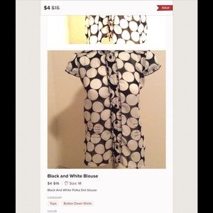 Black and White Blouse