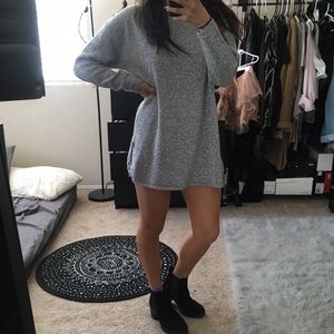 Silver knit sweater/dress