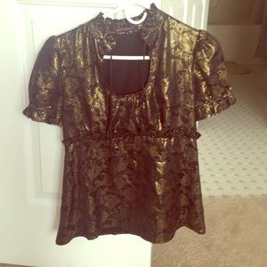 Betsey Johnson metallic top