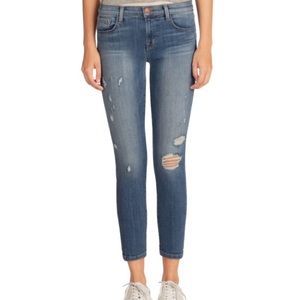 J brand mid rise distressed capri jeans