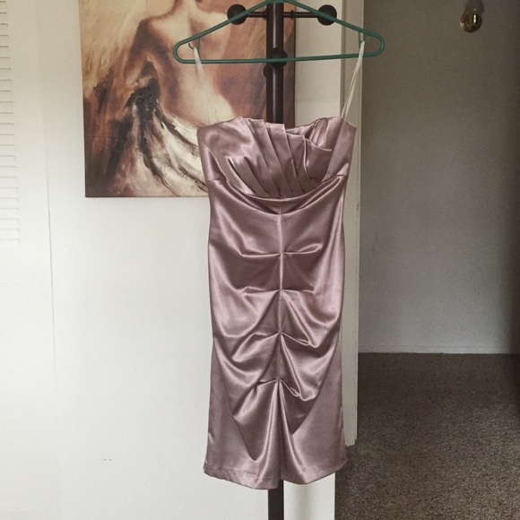 Macy's Shimmery creme pink Dress - Picture 1 of 4