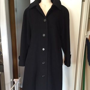 Full length wool dress coat