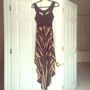 Reverse Cut-Out High-Low Dress