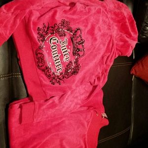 Juicy couture velour set, hot pink!