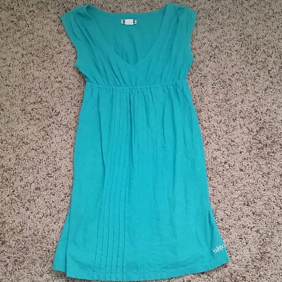 Turquoise/Blue Billabong V-Neck Sundress Small