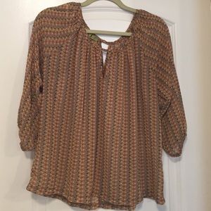 Chiffon patterned blouse