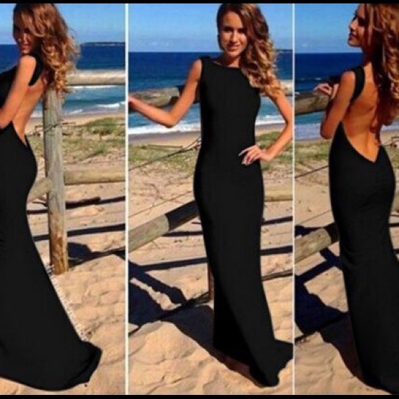 Black Backless Dress