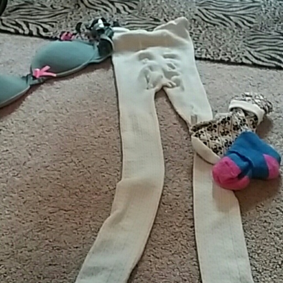 Bundle.. socks , long stockings, bra