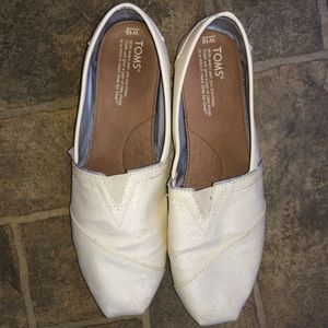 White sparkle TOMS