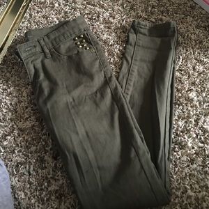 Size 2 army green skinny jeans