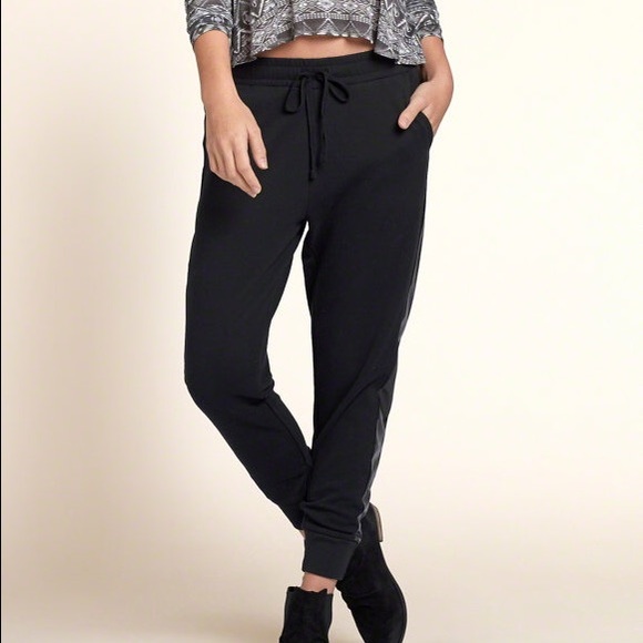 ⭐️Final Price! Hollister Faux Leather Joggers