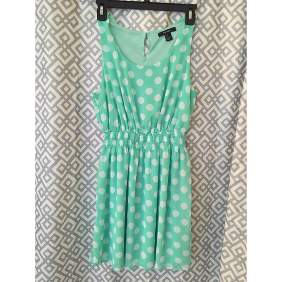 Polka dot Tiffanys blue dress