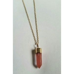 Pink crystal necklace