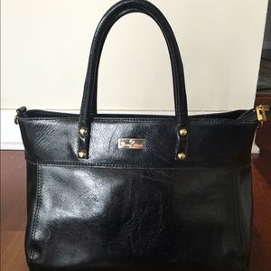 Black Italian Genuine Leather Bag bought in Rome