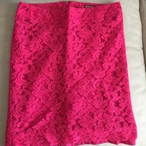 Merona Hot Pink Lace Pencil Skirt Size 4