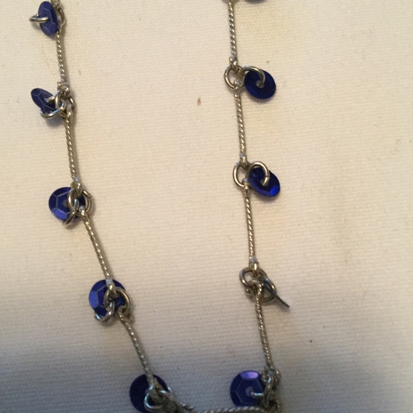 DELICATE BLUE ACCENT SILVER NECKLACES  🌻 - Picture 3 of 3