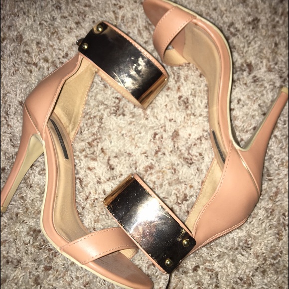 SCHUTZ Shoes - Gold ankle strap heels