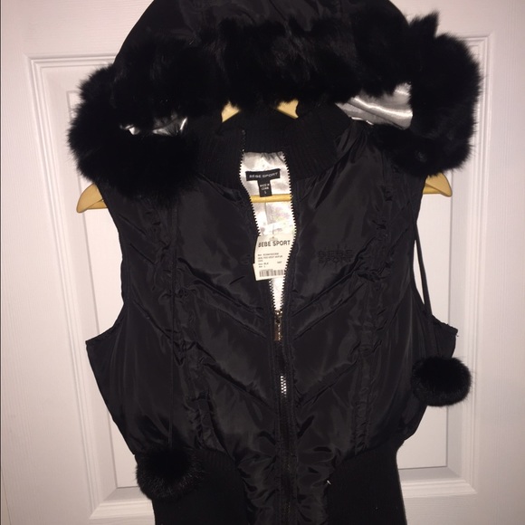 Bebe Sports Black Snow Vest