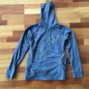 Roxy Zipper Dark Gray Hoodie