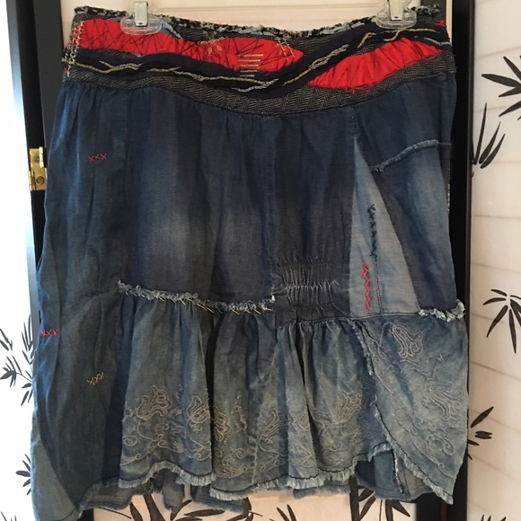 desigual denim skirt