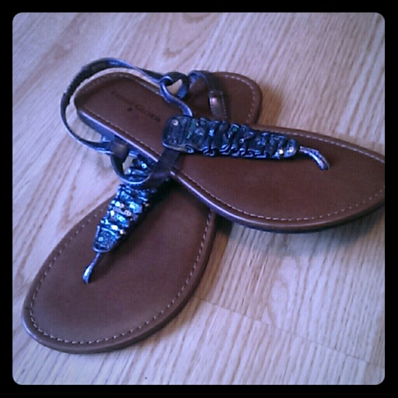 Sequin sandals