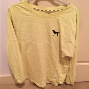 Neon Yellow Victoria Secret PINK crew neck!