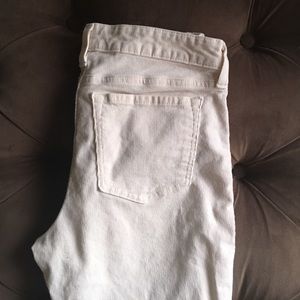 Gap Premium White Skinny Corduroy Pants