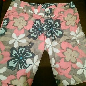 NWOT nautica blue floral swim shorts