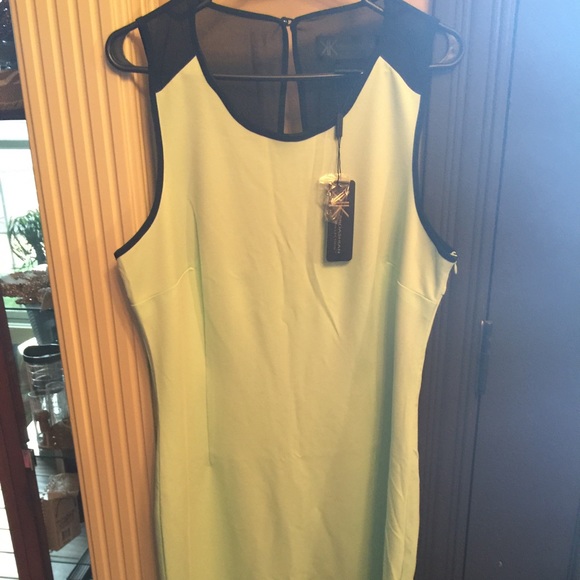 Kardashian kollection blue with black mesh dress