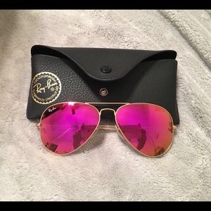 Ray ban Rb3025 pink magenta flash mirror 58mm