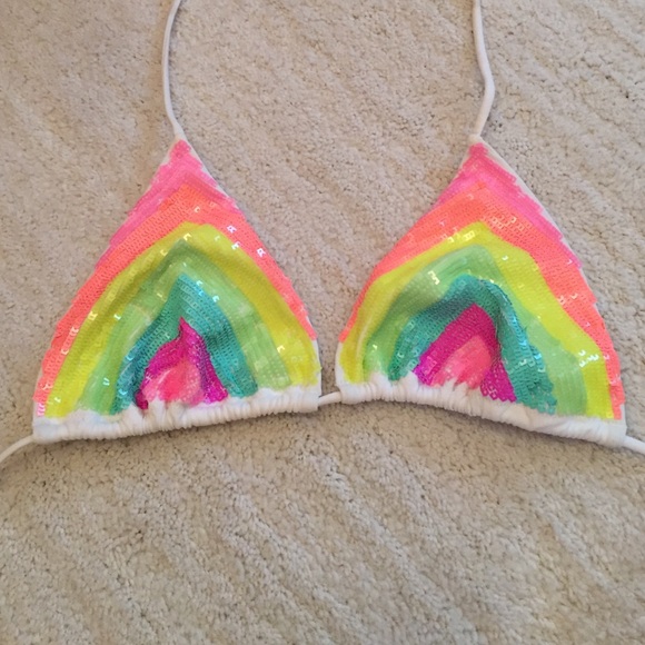 Sequin Victoria's Secret bikini top!!