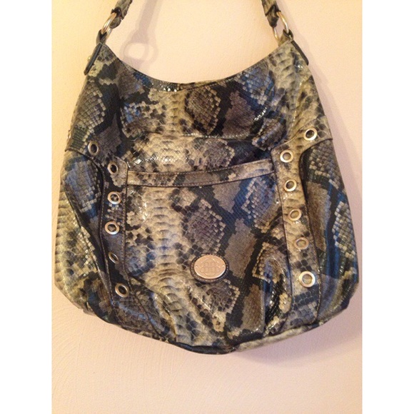 Faux snakeskin purse