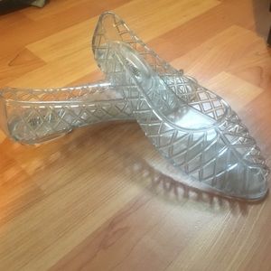American apparel jelly flats