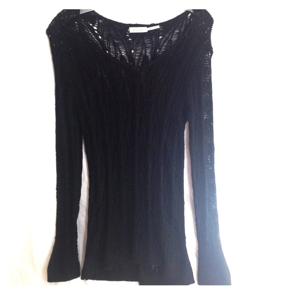 Black mesh sweater