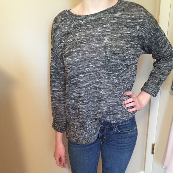 Black and grey sweater