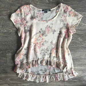 Sheer floral top
