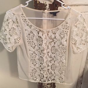 AE Sheer lace top. Size S.