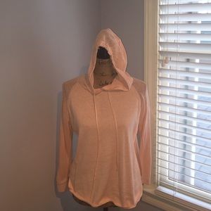 Peach Hooded Gap Sweater