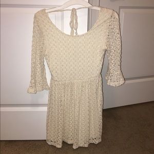 Mimi Chica cream crochet dress