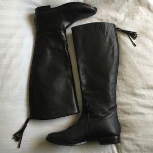Calvin Klein Leather Riding Boots, Authentic