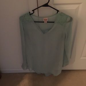 Sea foam sheer shirt
