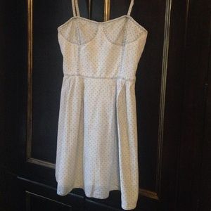 Nordstrom Frenchi denim polka dot dress