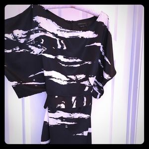 SALE! BCBG MaxAzria Silk Black & White Dress Size