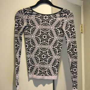 Free People Backless Long Sleeve Top