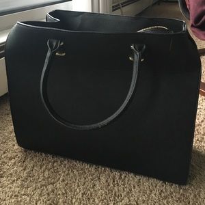 Large faux leather bag