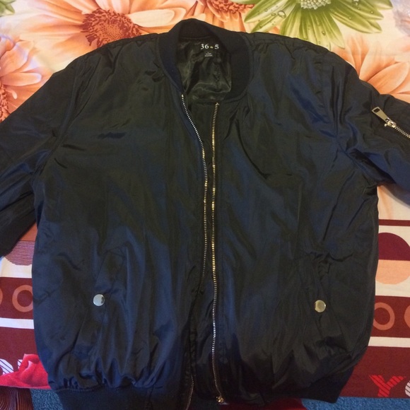 Black bomber jacket