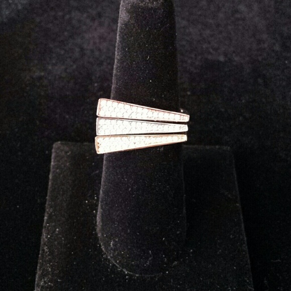 Michael Kors Tri -Tone Triangle Ring